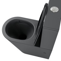 Унитаз-компакт напольный Grossman GR-4458GMSQ с микролифтом, серый матовый