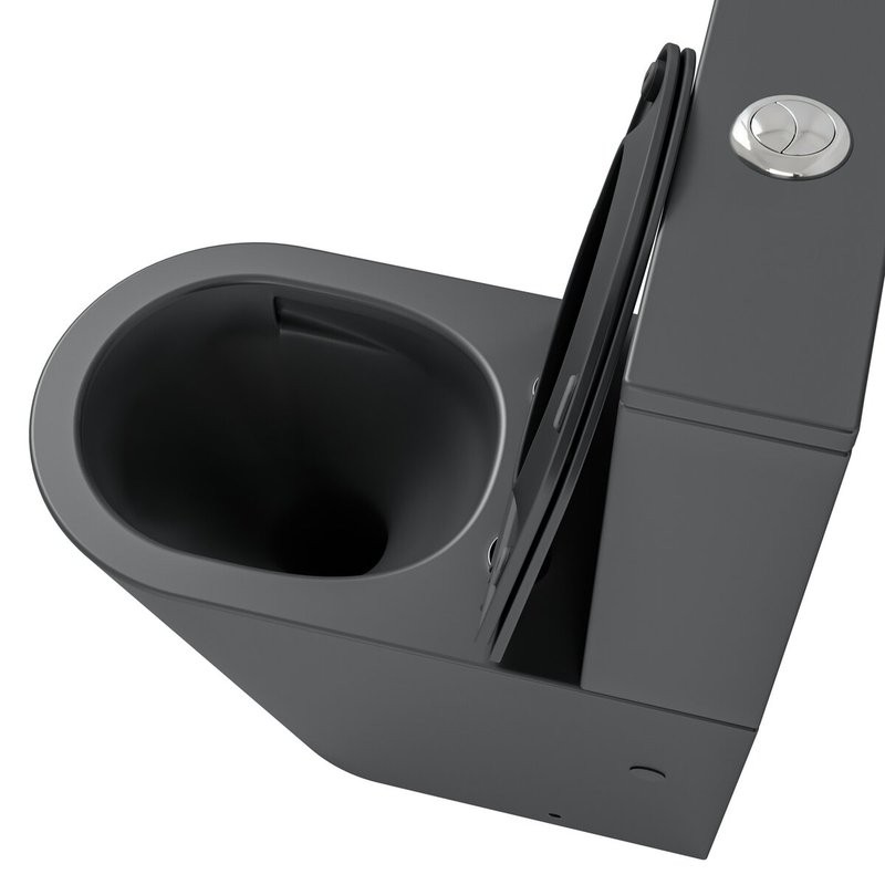 Унитаз-компакт напольный Grossman GR-4458GMSQ с микролифтом, серый матовый