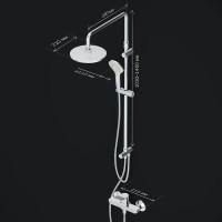 Душевая стойка AM.PM X-Joy F40885A24 со смесителем