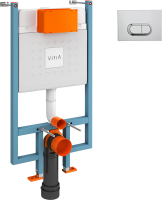 Система инсталляции для унитазов VitrA V-Fix Core 738-5800-01 с кнопкой смыва 740-0580 хром