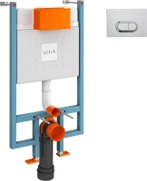Система инсталляции для унитазов VitrA V-Fix Core 738-5800-01 с кнопкой смыва 740-0580 хром Система инсталляции для унитазов VitrA V-Fix Core 738-5800-01 с кнопкой смыва 740-0580 хром