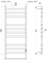 Полотенцесушитель электрический Point Меркурий PN83850GR 50x100, графит