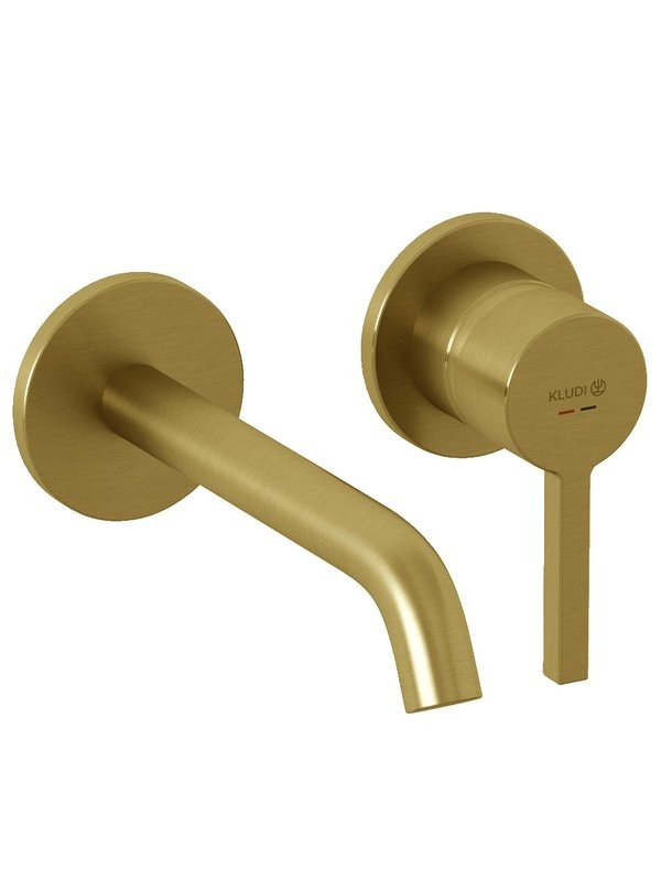 Смеситель для раковины Kludi Nova Fonte Pura 20244N015 С ВНУТРЕННЕЙ ЧАСТЬЮ,  брашированное золото PVD