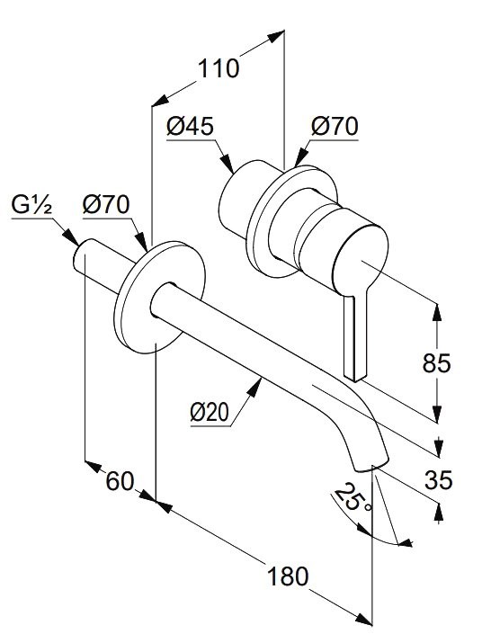 Смеситель для раковины Kludi Nova Fonte Pura 20244N015 С ВНУТРЕННЕЙ ЧАСТЬЮ,  брашированное золото PVD