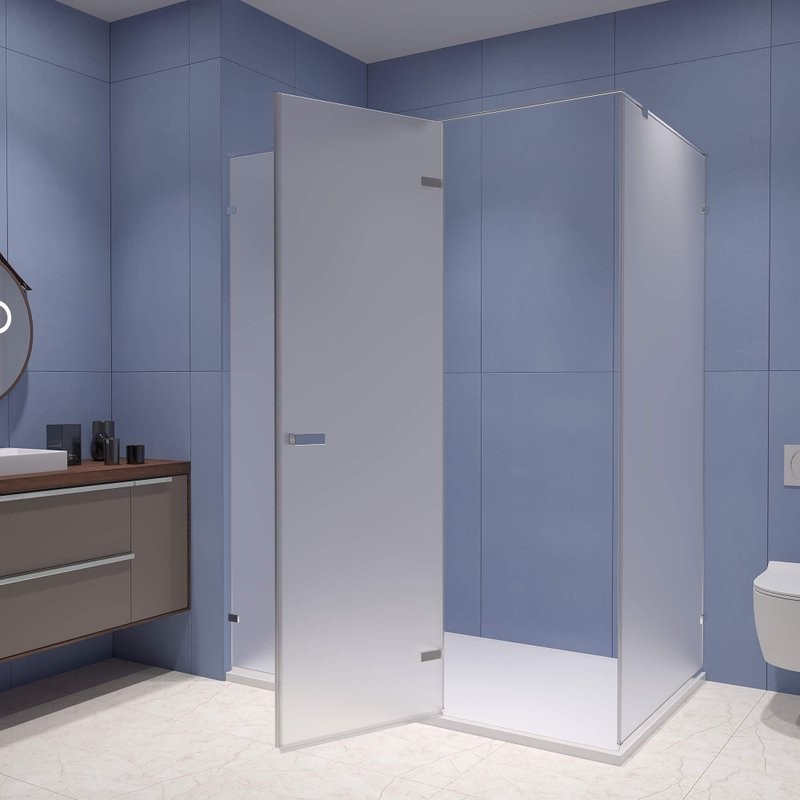 Душевой уголок RGW Stilvoll SV-040 100х90 профиль хром, стекло матовое