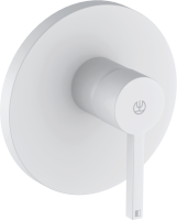 Встраиваемый смеситель для душа и ванны Kludi Nova Fonte 206555315 матовый белый