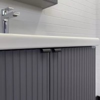 Тумба с раковиной Comforty Лима 70П подвесная, антрацит