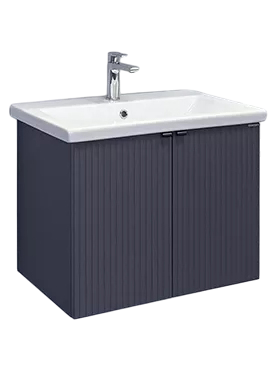 Тумба с раковиной Comforty Лима 70П подвесная, антрацит