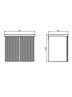 Тумба с раковиной Comforty Лима 70П подвесная, антрацит