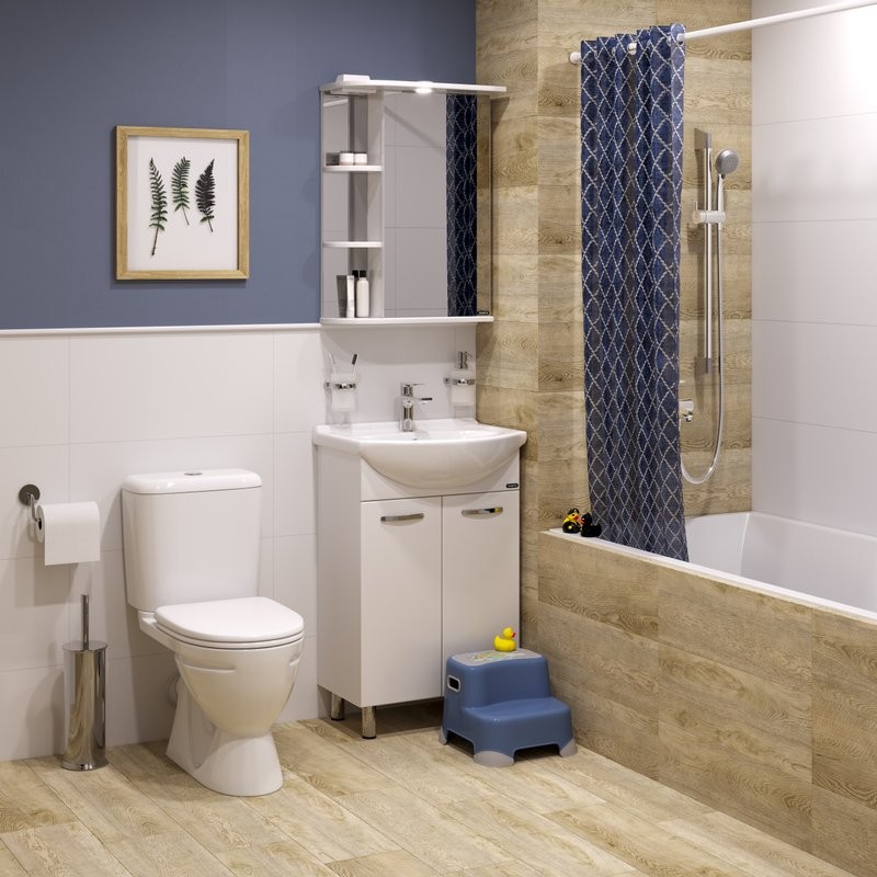 Унитаз-компакт напольный Sanita Стандарт комфорт глянцевый белый