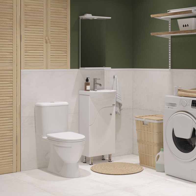 Унитаз-компакт напольный Sanita Стандарт комфорт глянцевый белый