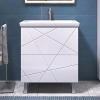 Тумба с раковиной Vigo Geometry 70 напольная, белая, раковина Como 60