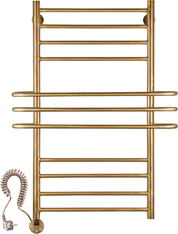 Полотенцесушитель электрический Secado Палермо 4603777478339 105x70 см, подключение слева, бронза, лесенка, латунь