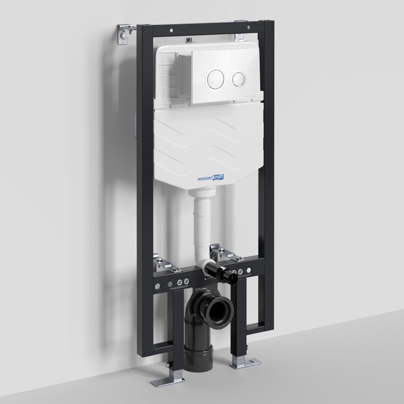 Система инсталляции для унитазов Wasserkraft Vils 56TLT.010.ME.WH01 с кнопкой смыва белой