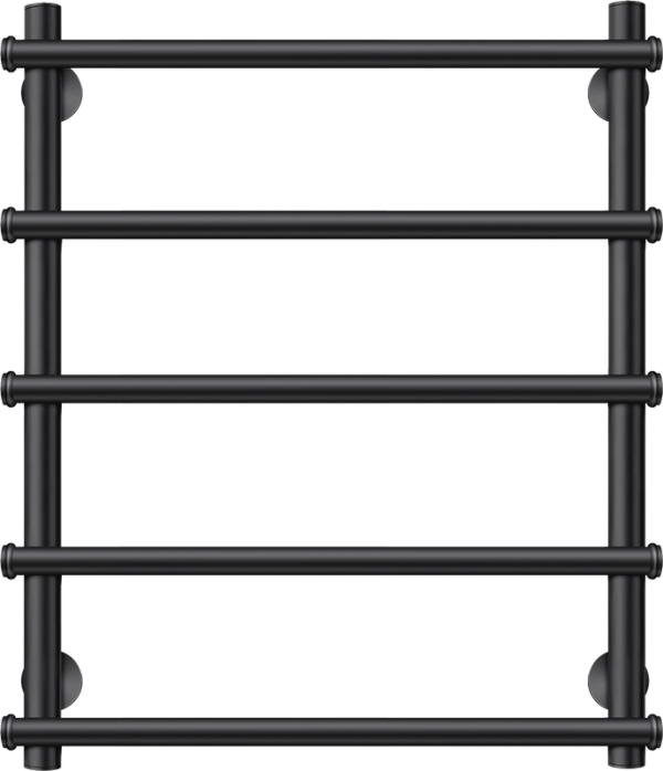 Полотенцесушитель водяной Secado Турин 1 60x55 см, матовый черный, лесенка