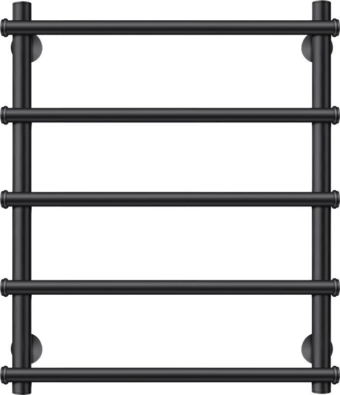 Полотенцесушитель водяной Secado Турин 1 60x55 см, матовый черный, лесенка