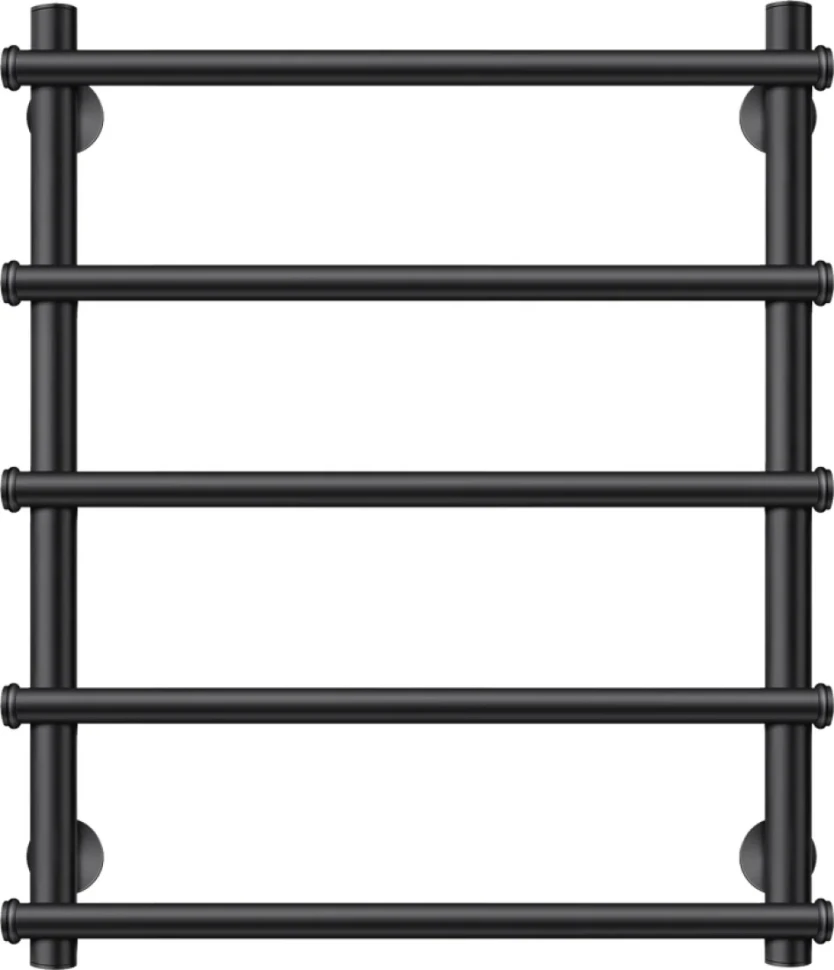 Полотенцесушитель водяной Secado Турин 1 60x55 см, матовый черный, лесенка
