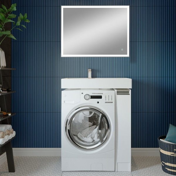 Мебель для ванной комнаты AQUATON Лондри 20 L под стиральную машину, зеркало DIWO Дмитров