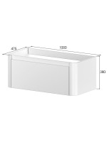 Тумба с раковиной Armadi Art Voi 100 подвесная, cashmere