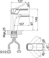 Смеситель для раковины D&K Freie DA1432801