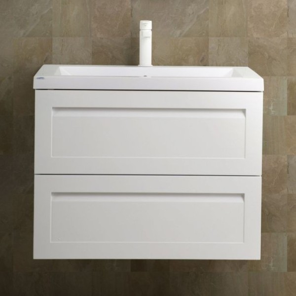 Тумба под раковину Art&Max Platino 75, подвесная, белый глянец