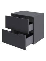 Мебель для ванной комнаты Orange Line 60 подвесная, 2 ящика, матовый графит с раковиной B02-460W