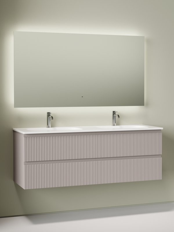 Комплект Тумба для комплекта Sancos Snob T 70, doha soft 2 шт + Мебельная раковина Ceramicanova Grace CN7022 + Донный клапан для раковины Ceramicanova CN2000 2 шт+ Смеситель Sancos Etna, хром, SC9001CH 2 шт + Зеркало для ванной комнаты Sancos Square 1400х