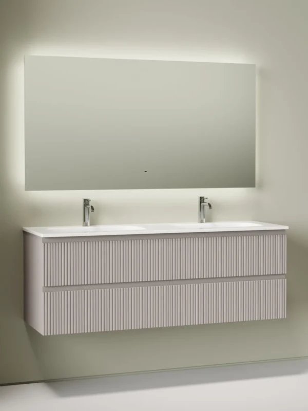 Комплект Тумба для комплекта Sancos Snob T 70, doha soft 2 шт + Мебельная раковина Ceramicanova Grace CN7022 + Донный клапан для раковины Ceramicanova CN2000 2 шт+ Смеситель Sancos Etna, хром, SC9001CH 2 шт + Зеркало для ванной комнаты Sancos Square 1400х