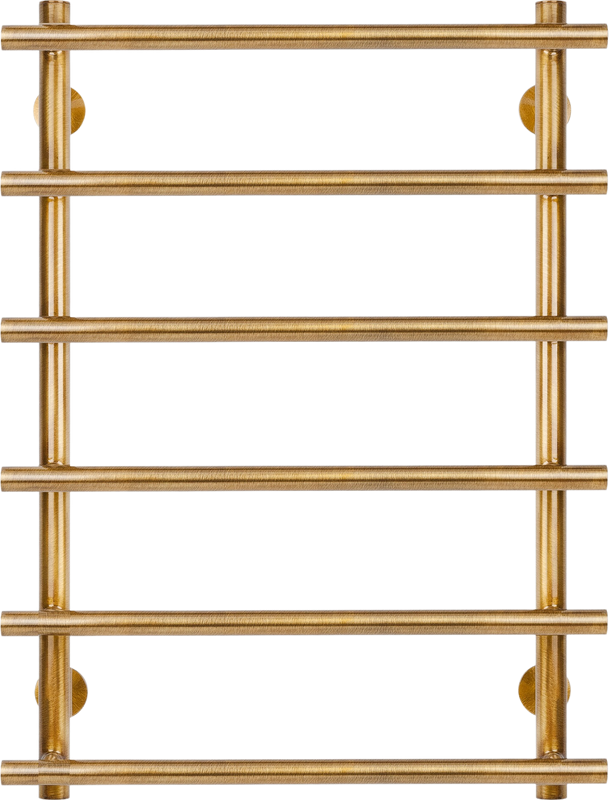 Полотенцесушитель электрический Secado Турин 1 R 85x60 см, подключение справа, бронза, лесенка, латунь