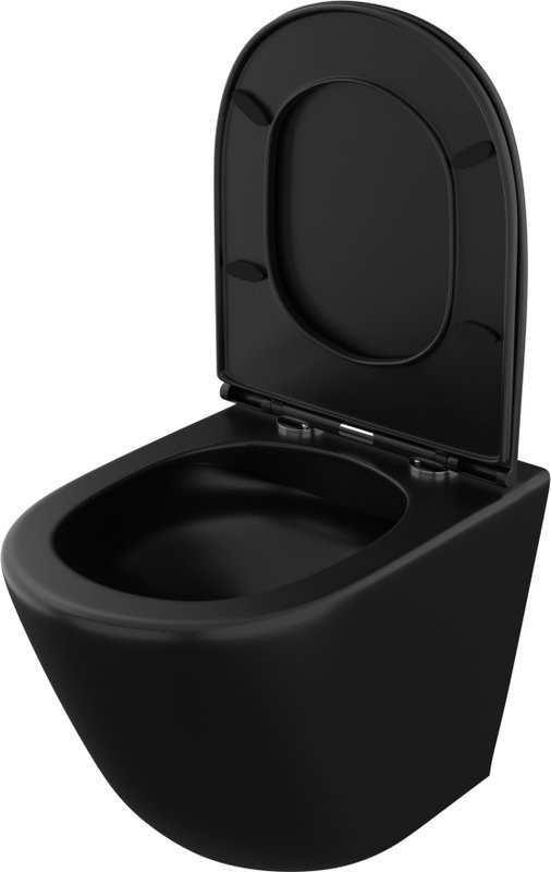 Унитаз подвесной Owl 1975 Vind Cirkel-H Matt Black OWLT190305 безободковый