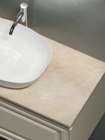 Тумба с раковиной Sancos Very 100 см, beige soft, столешница бежевая, раковина CN5005