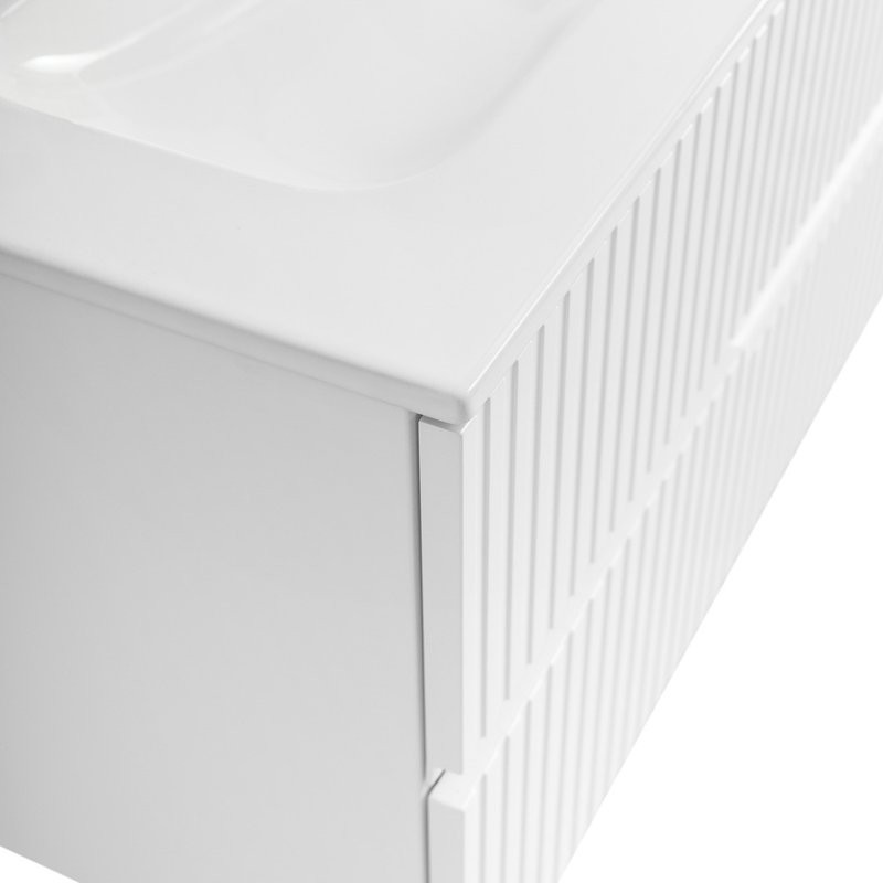 Тумба с раковиной Cezares Duet 120 bianco lucido, раковина Cezares CZR-8073-120-1-2