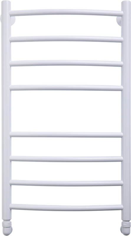 Полотенцесушитель водяной Comfysan Noumi W-8 80х40 80x45 см, матовый белый, лесенка