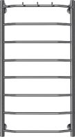 Полотенцесушитель водяной Secado Агата 1 K 100x55 см, графит, лесенка