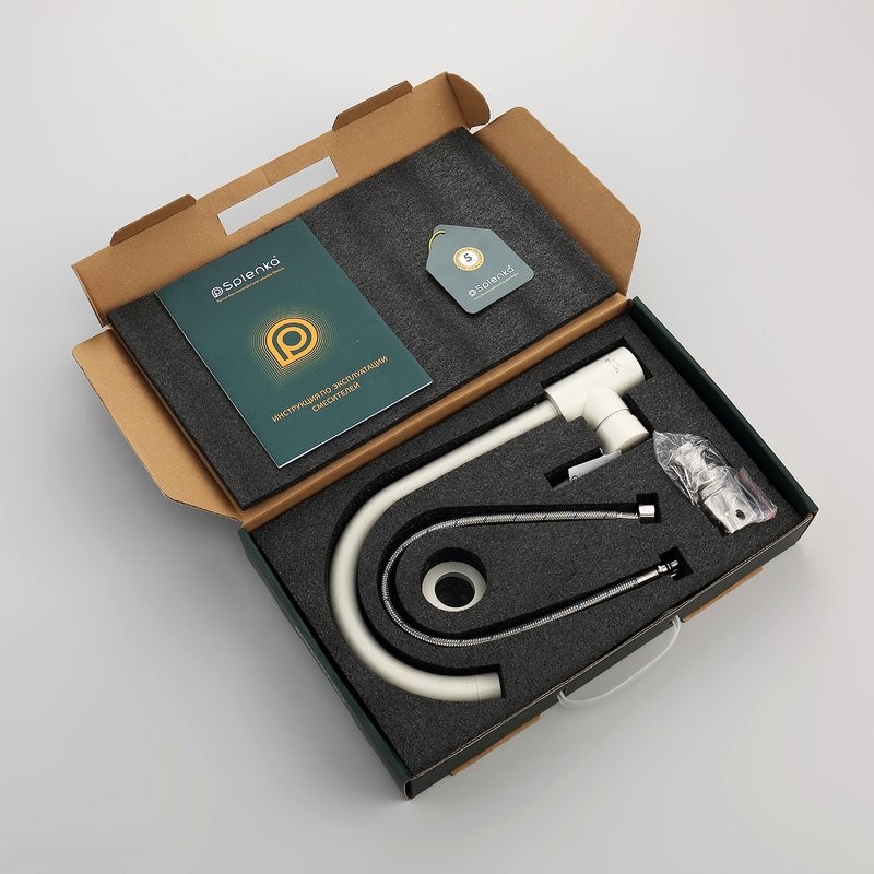 Смеситель для кухни Splenka S201.40.08, белый