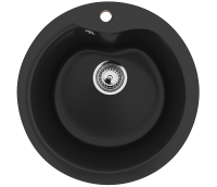 Мойка кухонная Ulgran U-102 344 ультра-черная + дозатор U-02 черный