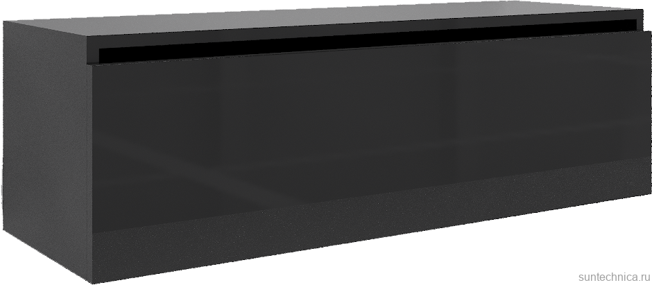 Тумба Armadi Art Flat Valessi Uno-S 120 антрацит глянец