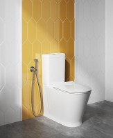 Унитаз-компакт напольный KERAMA MARAZZI Plaza Modern PLMR.wc.01 безободковый, с микролифтом