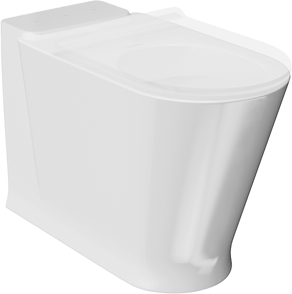 Унитаз-компакт напольный KERAMA MARAZZI Plaza Modern PLMR.wc.01 безободковый, с микролифтом