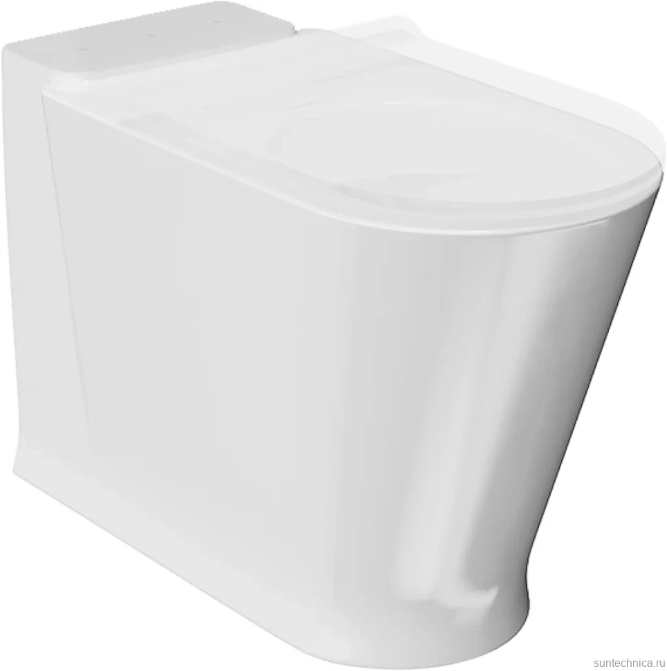 Унитаз-компакт напольный KERAMA MARAZZI Plaza Modern PLMR.wc.01 безободковый, с микролифтом
