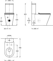 Унитаз-компакт напольный KERAMA MARAZZI Plaza Modern PLMR.wc.01 безободковый, с микролифтом