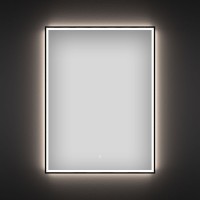 Зеркало Wellsee 7 Rays’ Spectrum 60х80 с фронтальной подсветкой, черное матовое