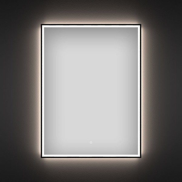 Зеркало Wellsee 7 Rays’ Spectrum 60х80 с фронтальной подсветкой, черное матовое