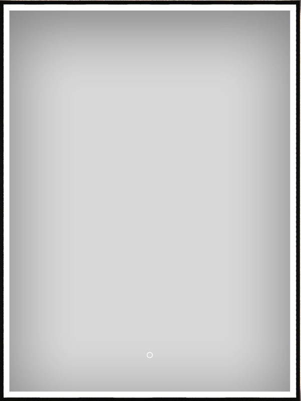 Зеркало Wellsee 7 Rays’ Spectrum 60х80 с фронтальной подсветкой, черное матовое