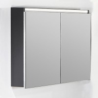 Мебель для ванной комнаты Armadi Art Vallessi 100 антрацит матовая, с черной раковиной
