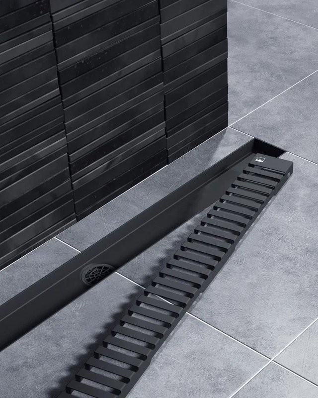 Душевой трап (лоток) Timo Drain Systems DS230109/03 900 вставка lines, черный