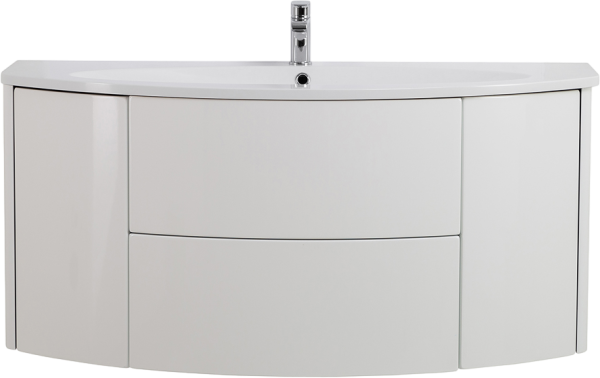 Тумба с раковиной Cezares Eden 120 bianco lucido, раковина 50178