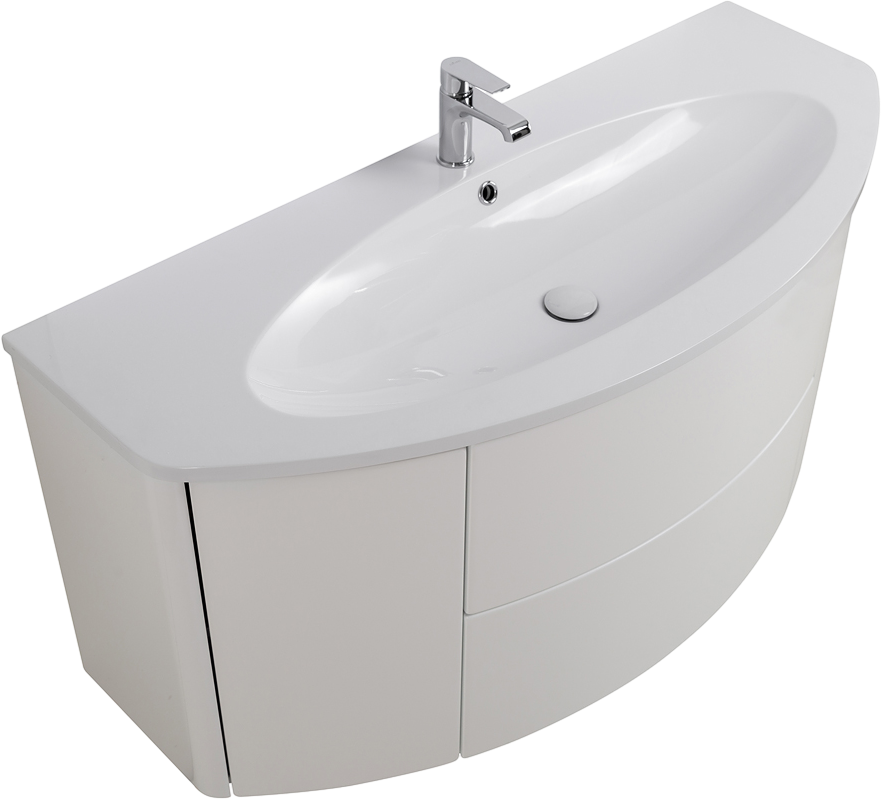 Тумба с раковиной Cezares Eden 120 bianco lucido, раковина 50178