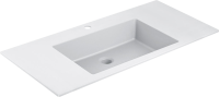 Мебель для ванной комнаты Vincea Chiara 2D 100, 2 ящика, темный дуб, с белой раковиной