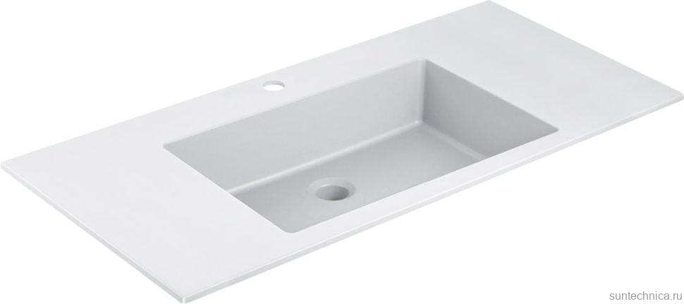 Мебель для ванной комнаты Vincea Chiara 2D 100, 2 ящика, темный дуб, с белой раковиной
